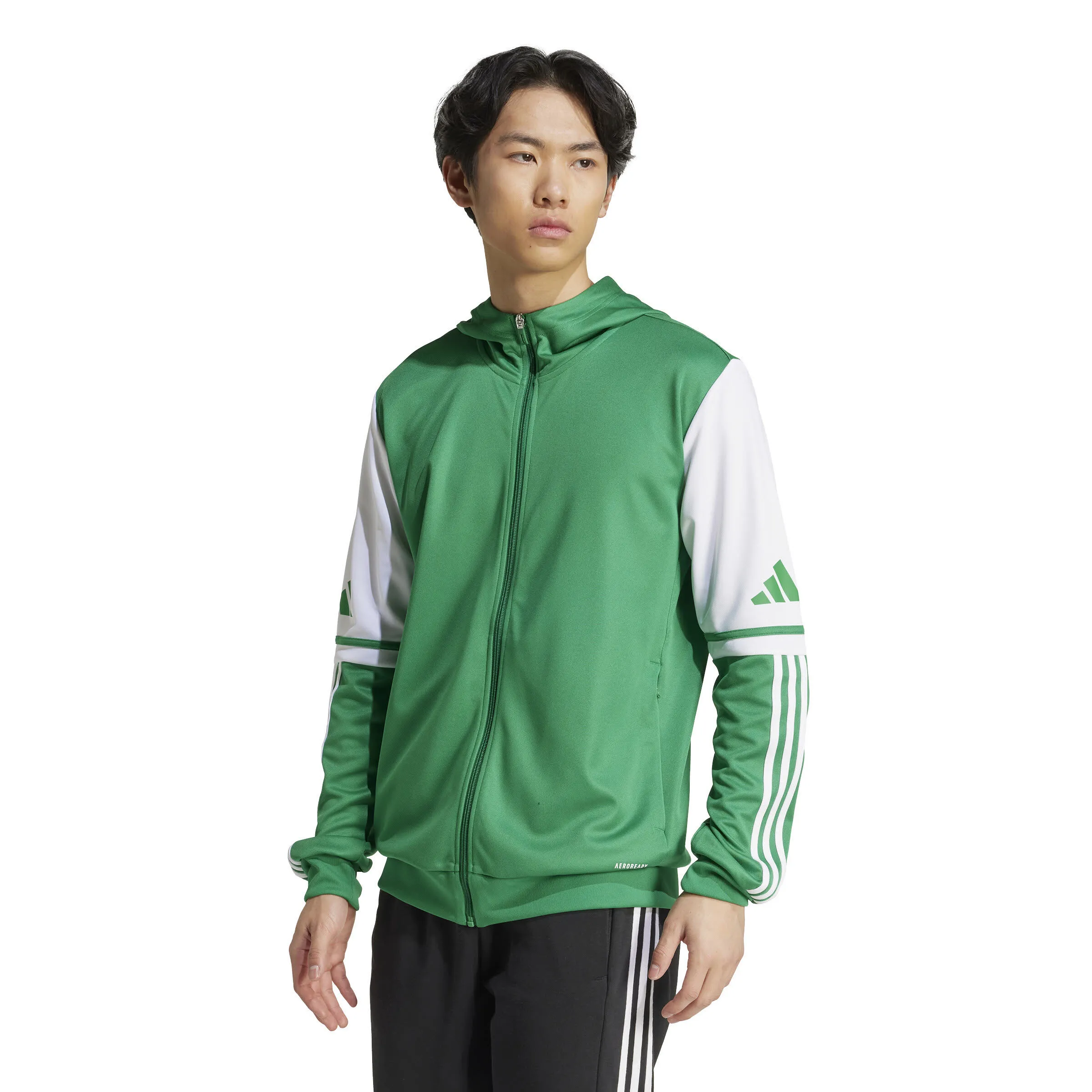 adidas Squadra 25 Kapuzenjacke Trainingsjacke Herren grün weiß