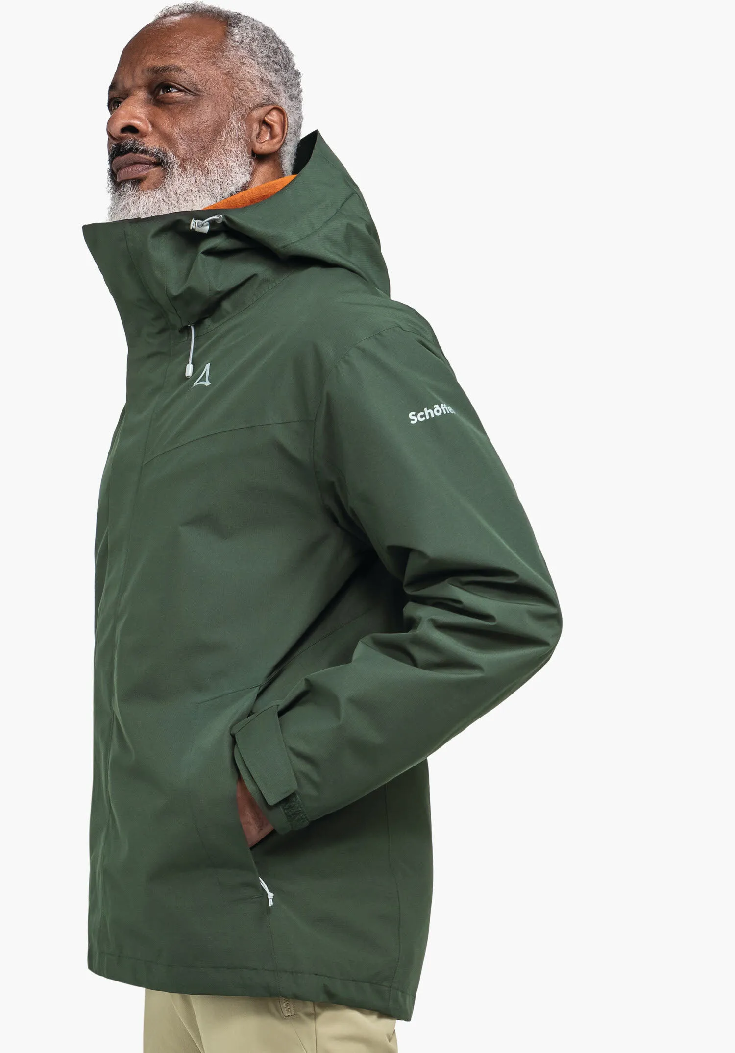 Schöffel Okere Herren 3in1 Wanderjacke Kombijacke Kapuzenjacke grün