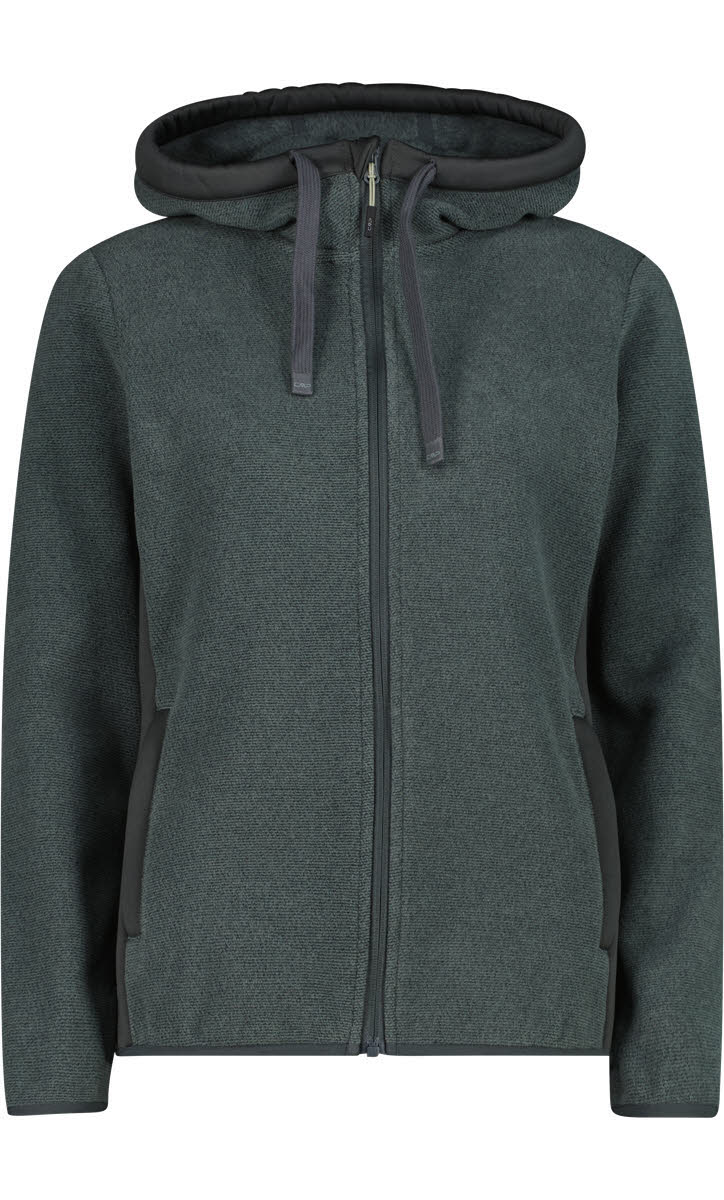 CMP WOMAN JACKET FIX HOOD Damen Kapuzenjacke Midlayer jungle