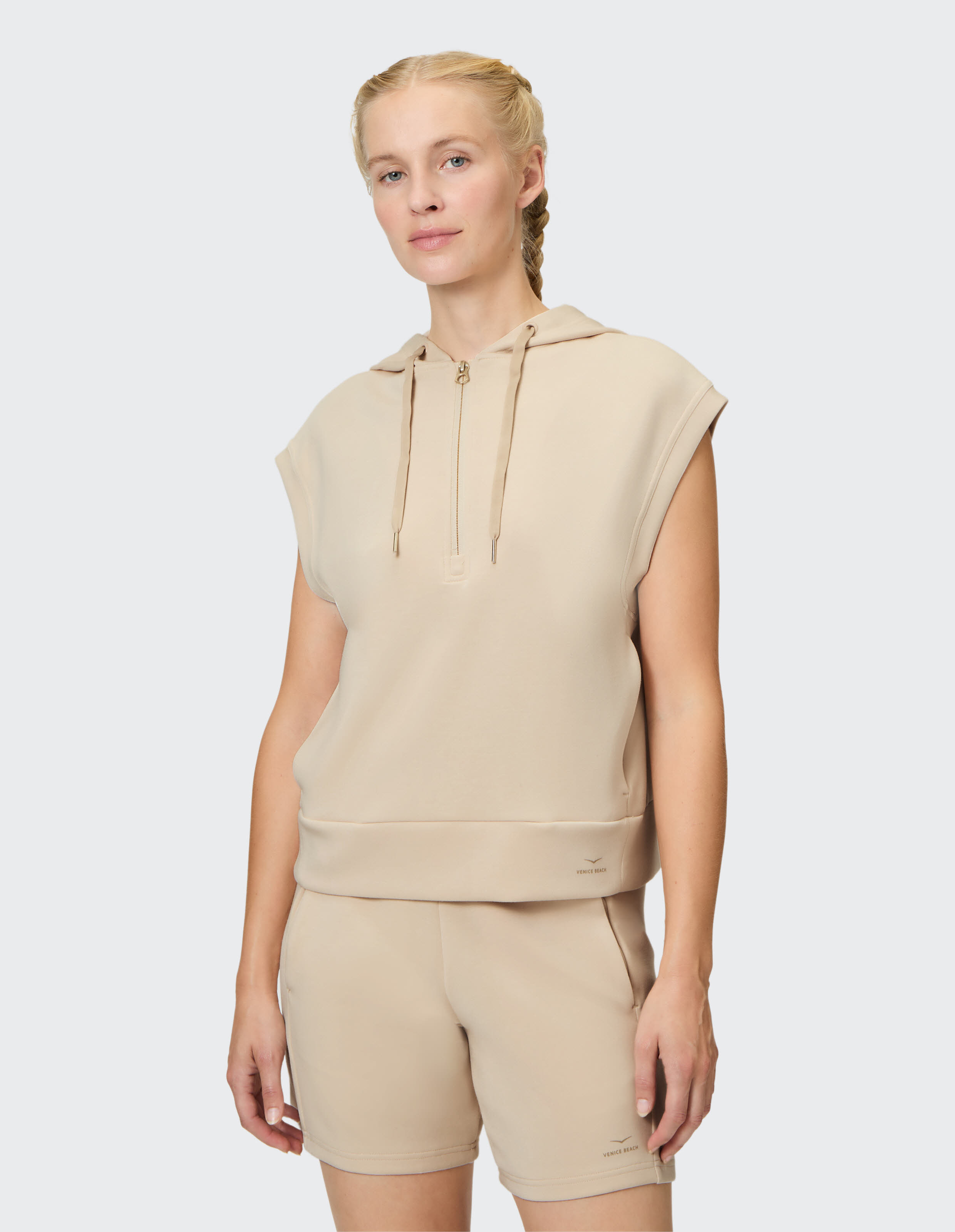 Venice Beach DARLIS Sleeveless Hoodie Damen beige