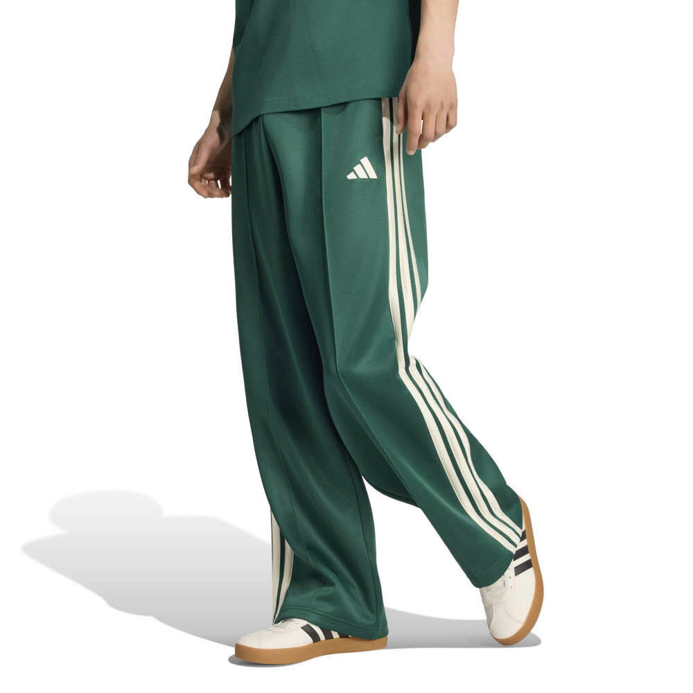 adidas STADIUM LOOSE OPEN HEM PANTS Damen Jogginghose Trainingshose weit geschnitten grün