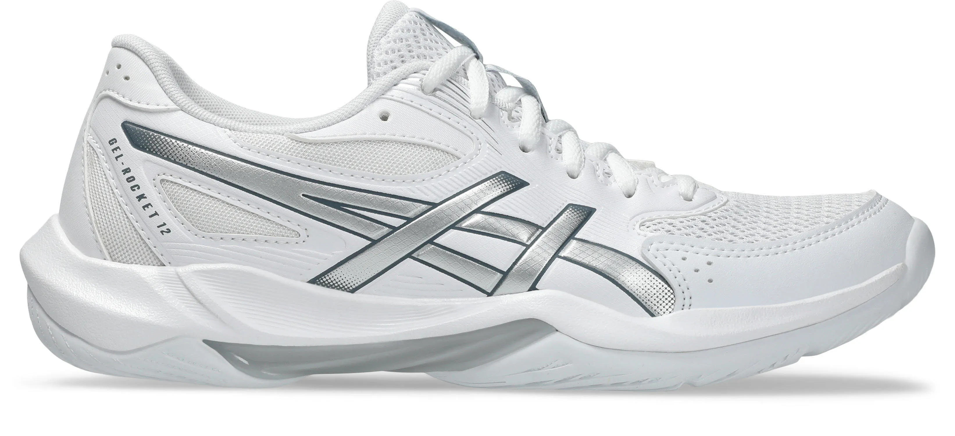 Asics GEL-ROCKET 12 Damen Sportschuhe Hallenschuhe white/pure silver