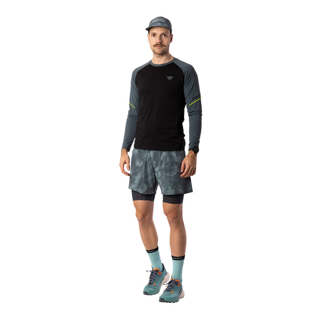 Dynafit Trail Reflective 2/1 Shorts Herren Shorts Laufshorts grau