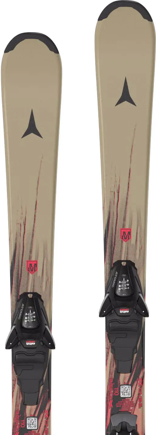 Atomic MAVERICK J 100-120 + C 5 GW Kinder Ski Einsteiger 26/27 sand/fire red
