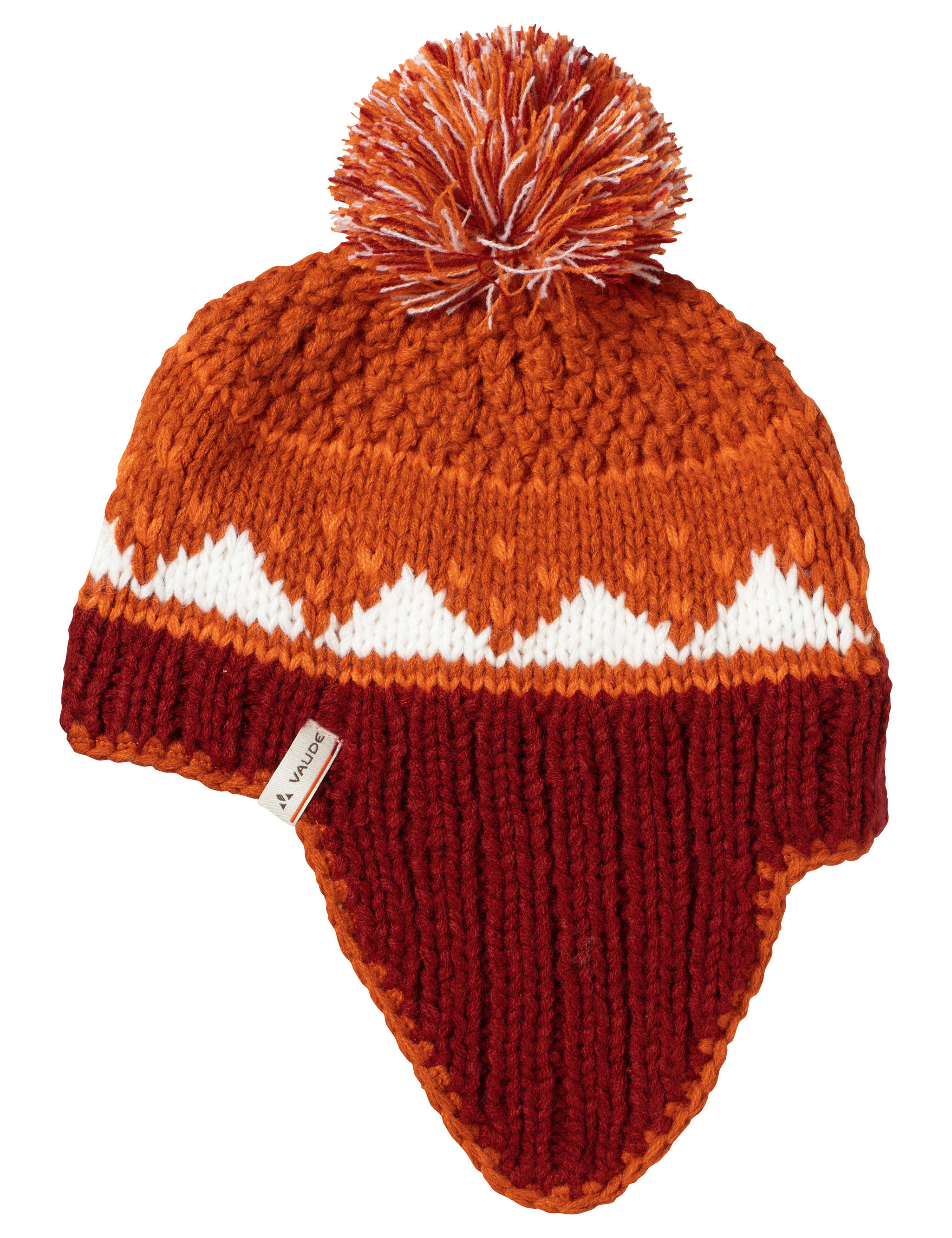 Vaude Knitted Cap IV Kinder Mütze Wintermütze Fleecemütze rot orange