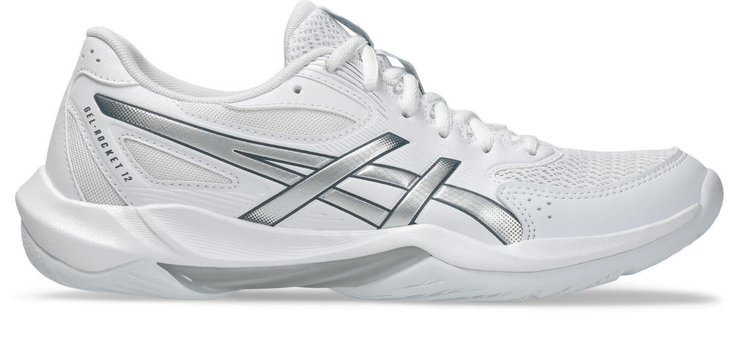 Asics GEL-ROCKET 12 Damen Sportschuhe Hallenschuhe white/pure silver