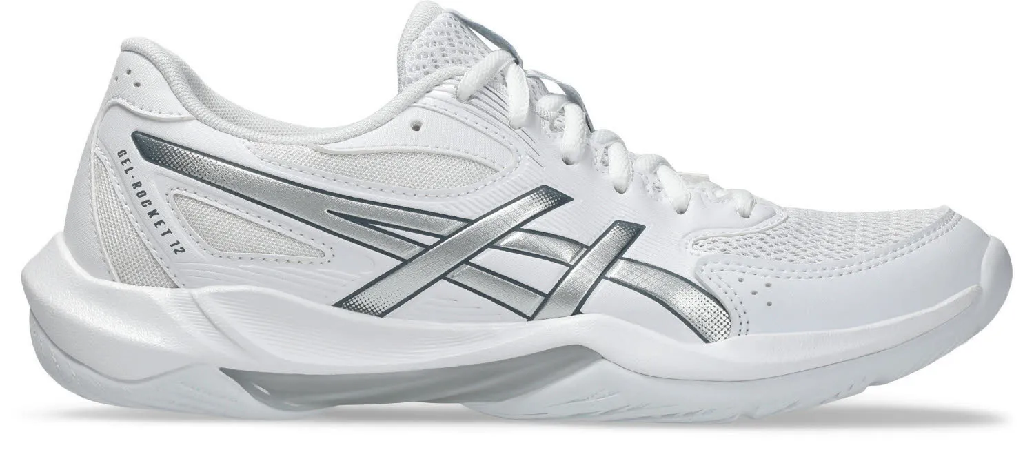 Asics GEL-ROCKET 12 Damen Sportschuhe Hallenschuhe white/pure silver
