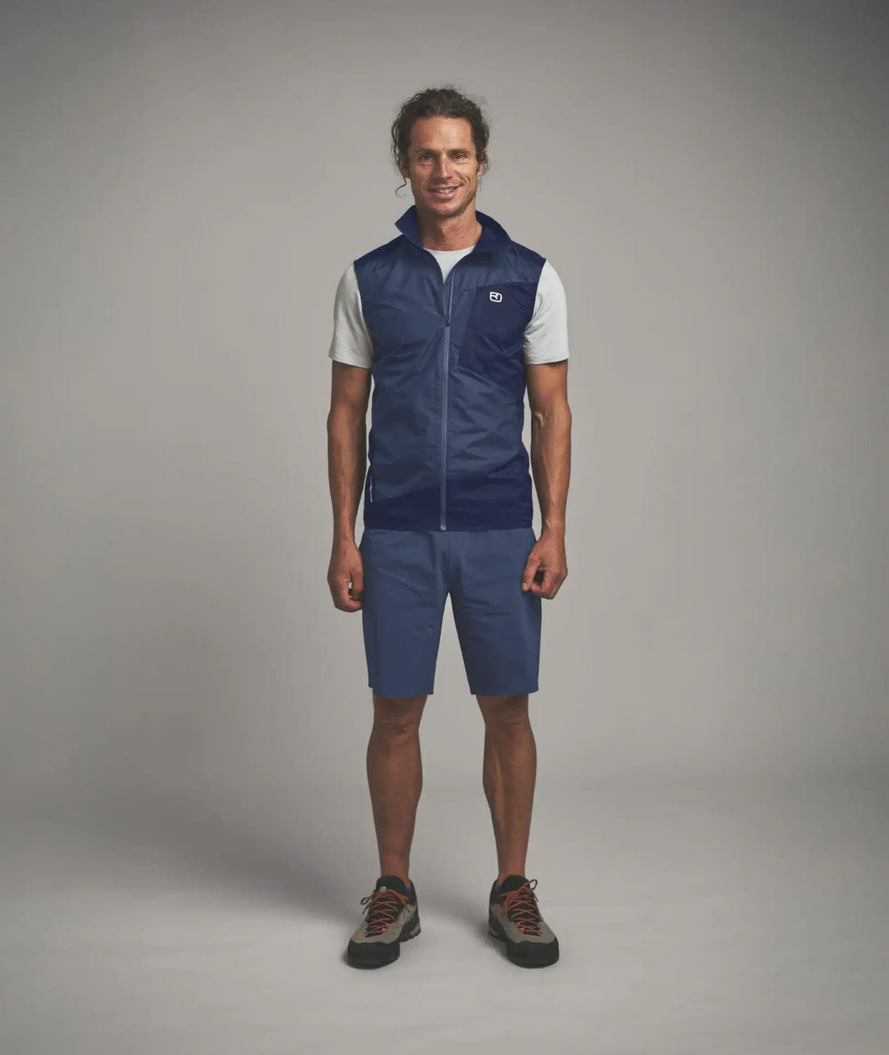 Ortovox Trace Windbreaker Herren Windweste Wanderweste blau