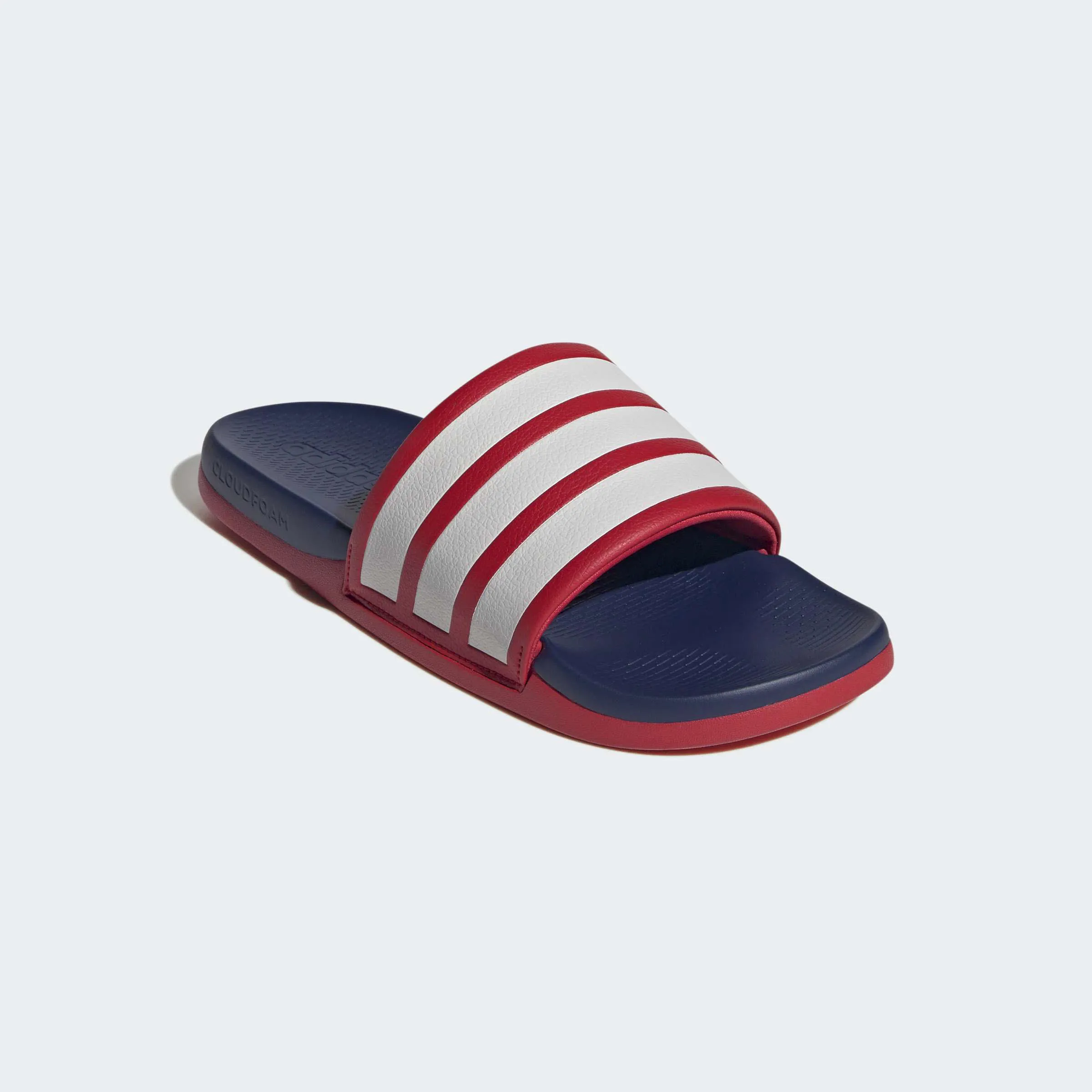 adidas ADILETTE COMFORT 2.0 Unisex Badelatschen rot/weiß/blau