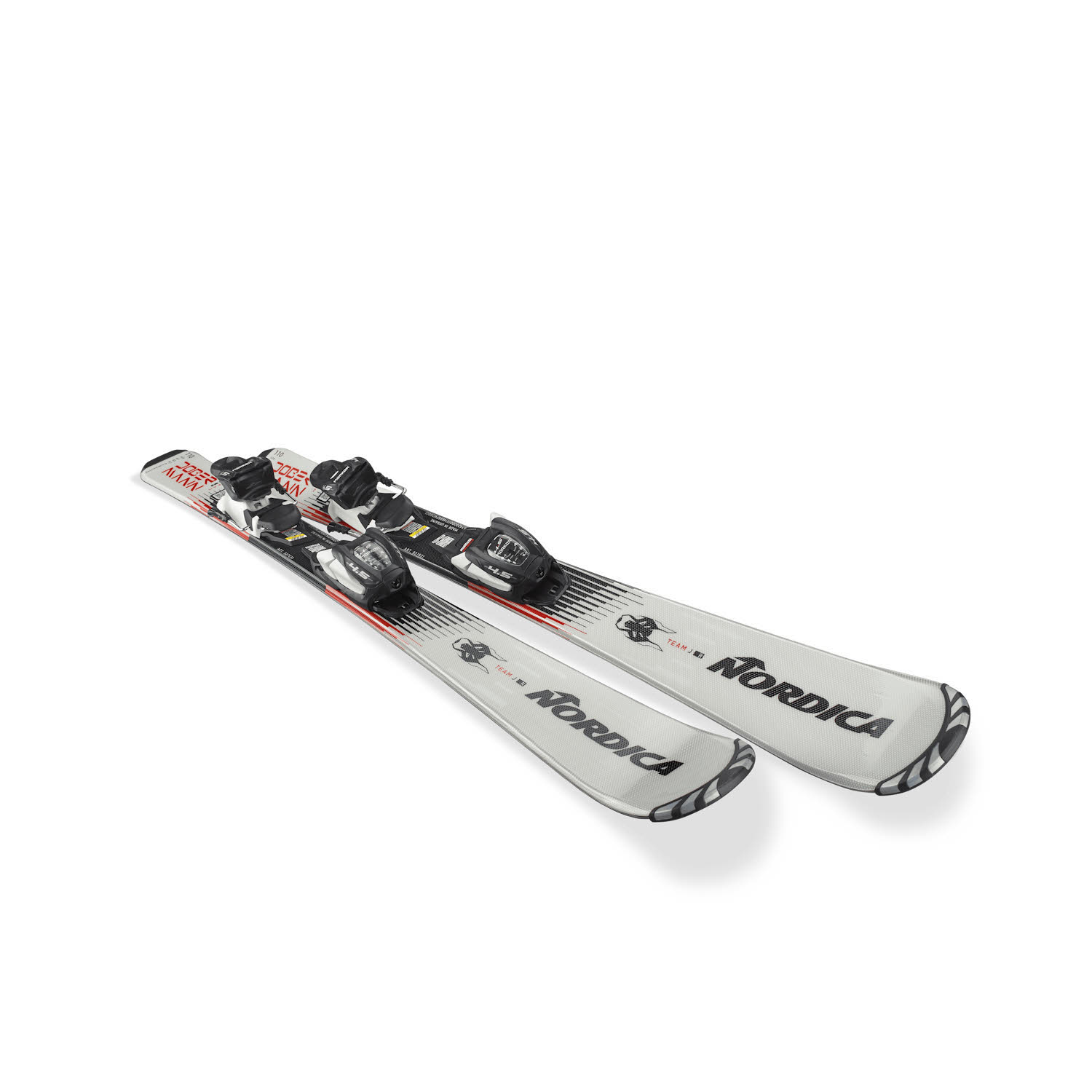 Nordica Team JR FDT (70-90) + JR 4.5 FDT Kinder Ski Einsteiger 26/27 grau/schwarz