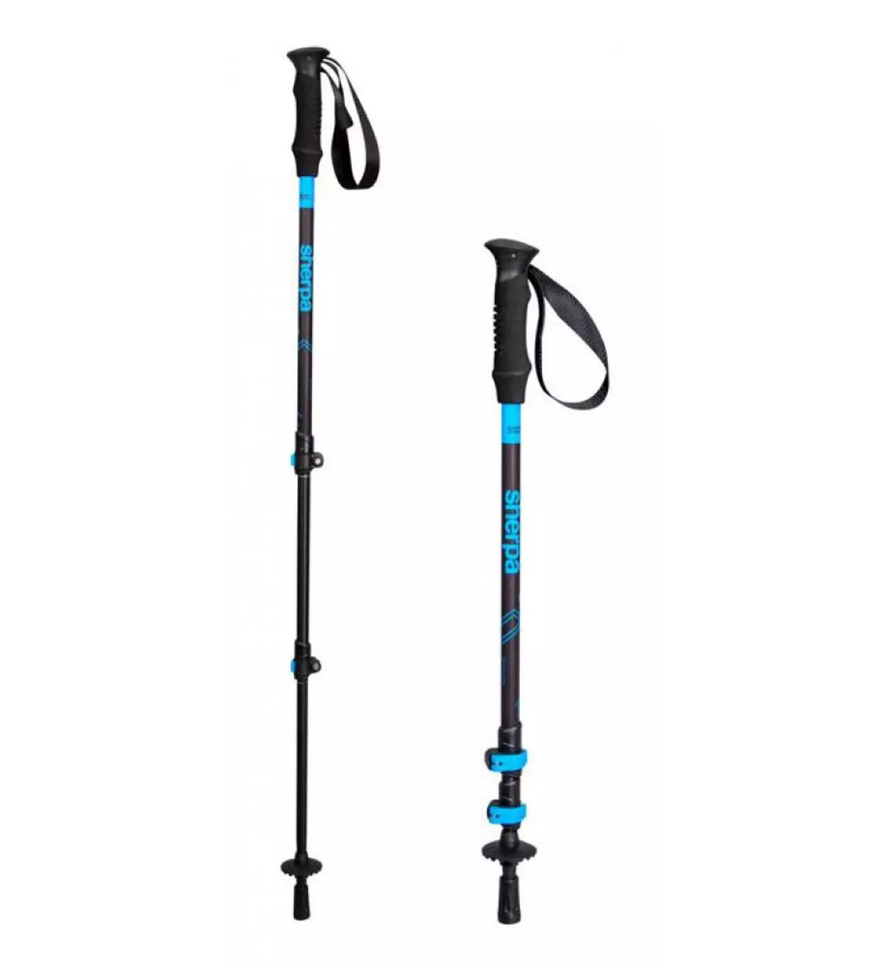 Witeblaze SHERPA Unisex Wanderstöcke Trekkingstöcke verstellbar schwarz/blau