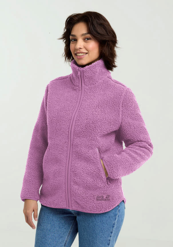 Jack Wolfskin HIGH CURL JKT Fleecejacke Damen rosa