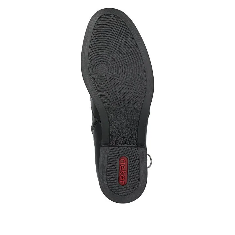 Rieker Damen Stiefeletten Freizeitstiefel schwarz