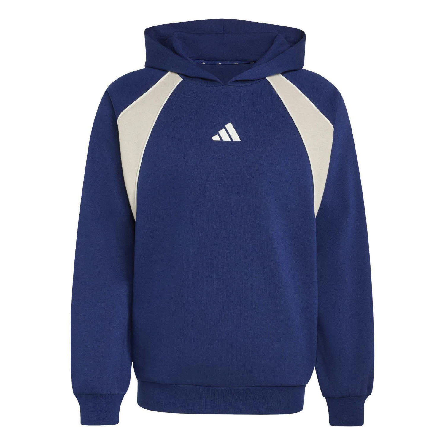 adidas Seasonal Essentials Colorblock Fleece Hooded Herren Hoodie Kapuzenpullover blau