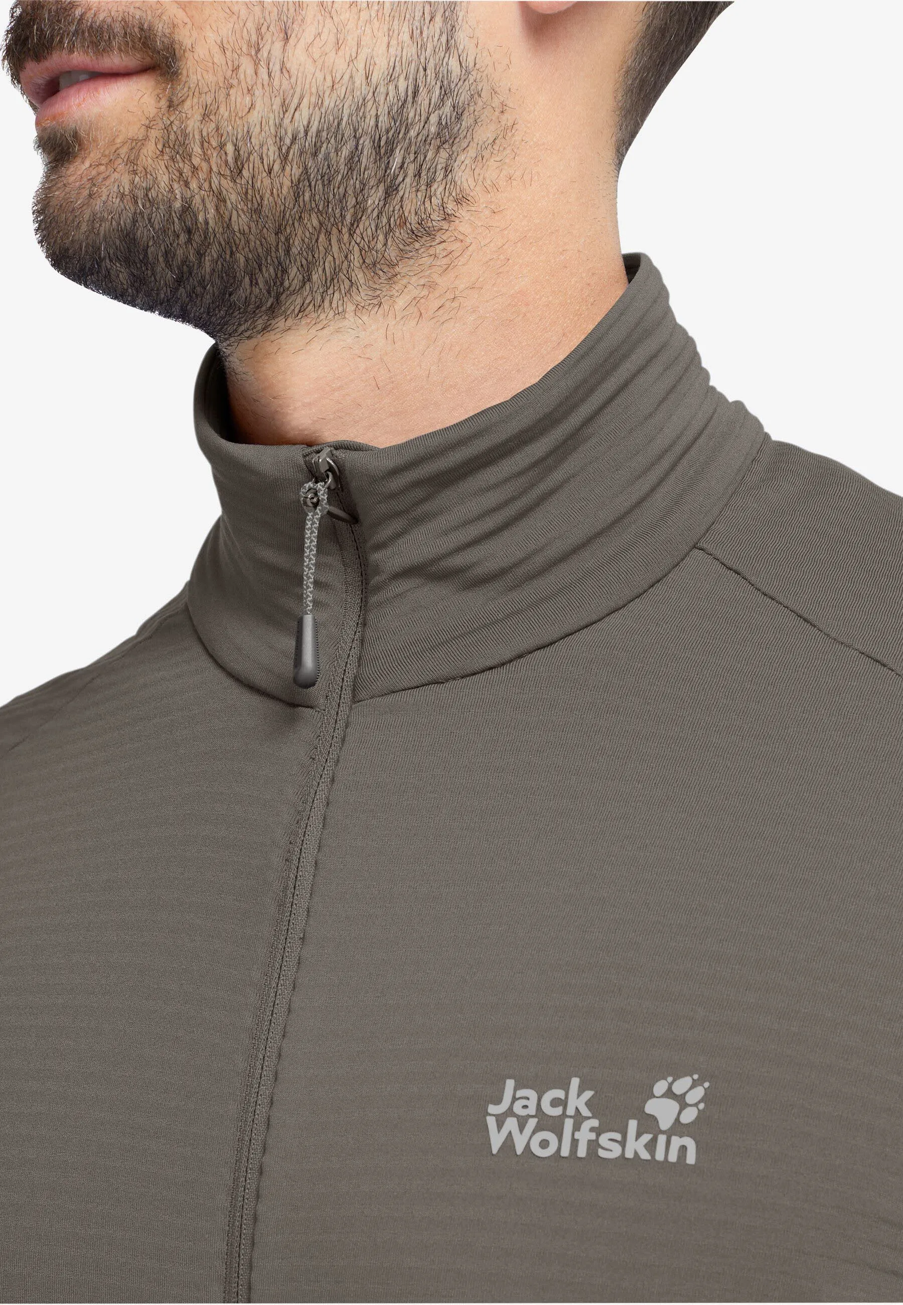 Jack Wolfskin Litestride Fz Herren atmungsaktive Fleecejacke flint
