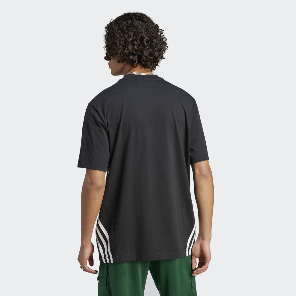 adidas FUTURE ICONS 3-STREIFEN Herren T-Shirt schwarz
