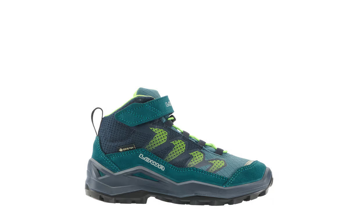 Lowa MADDOX PRO GTX MID VC JR Kinder Wanderschuhe Trekkingschuhe petrol/limone
