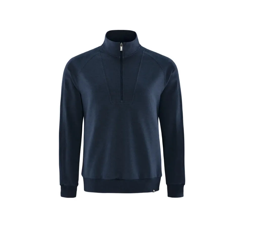 Schneider BASTIENM-TROYER Herren Sweatshirt Half-Zip sailorblue/meliert