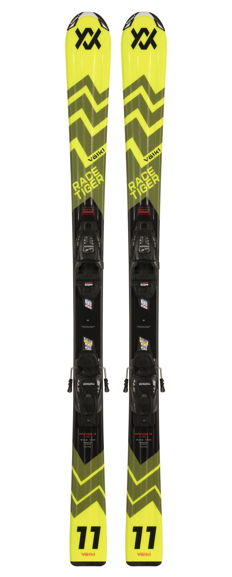 Völkl RACETIGER JR RED+4.5 VMOTION JR BLK (100-120cm) Kinder-Ski 24/25 rot