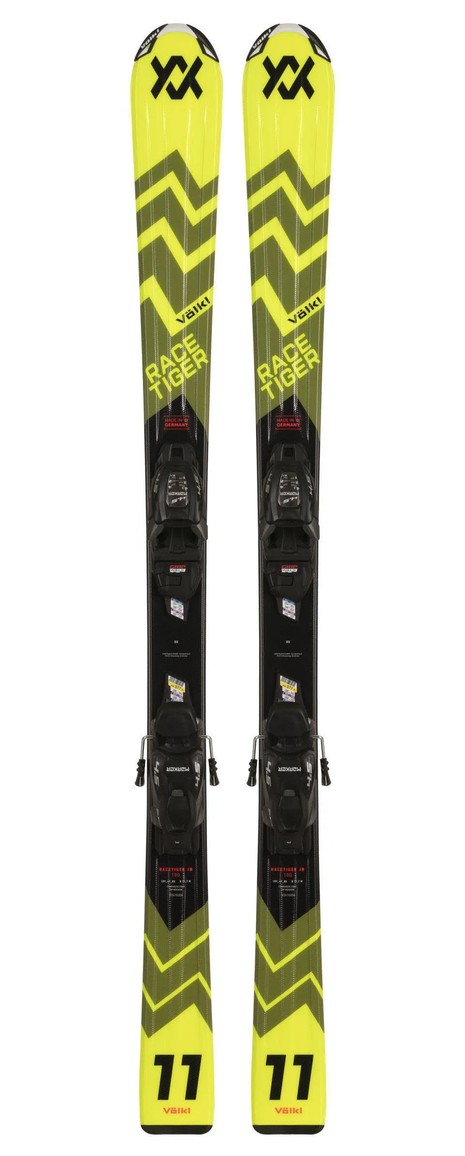 Völkl RACETIGER JR RED+4.5 VMOTION JR BLK (100-120cm) Kinder-Ski 24/25 rot