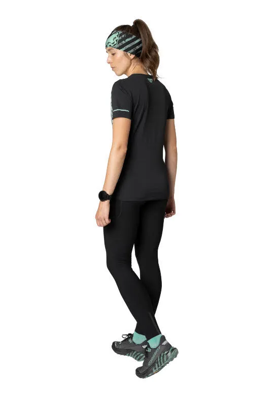 Dynafit ALPINE 2 S/S TEE Laufshirt Damen hellblau schwarz