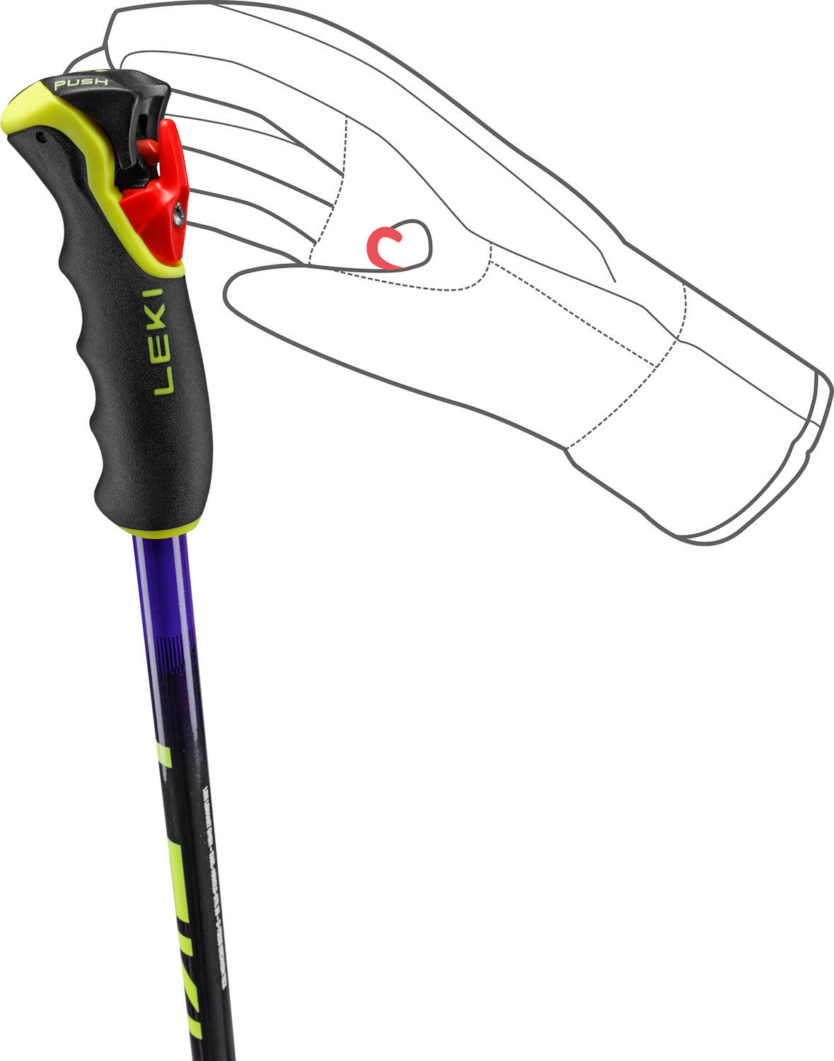 Leki Wyldbird Vario TR Unisex Skistöcke Ski Poles verstellbar violett/violett