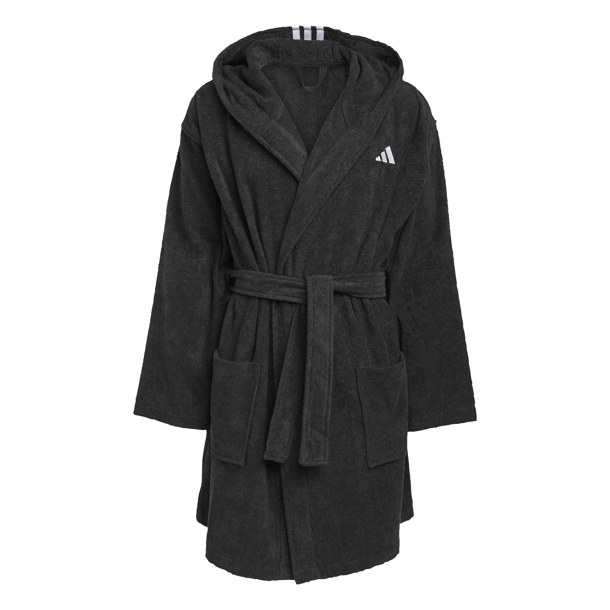 adidas Hooded Bademantel Herren Unisex schwarz