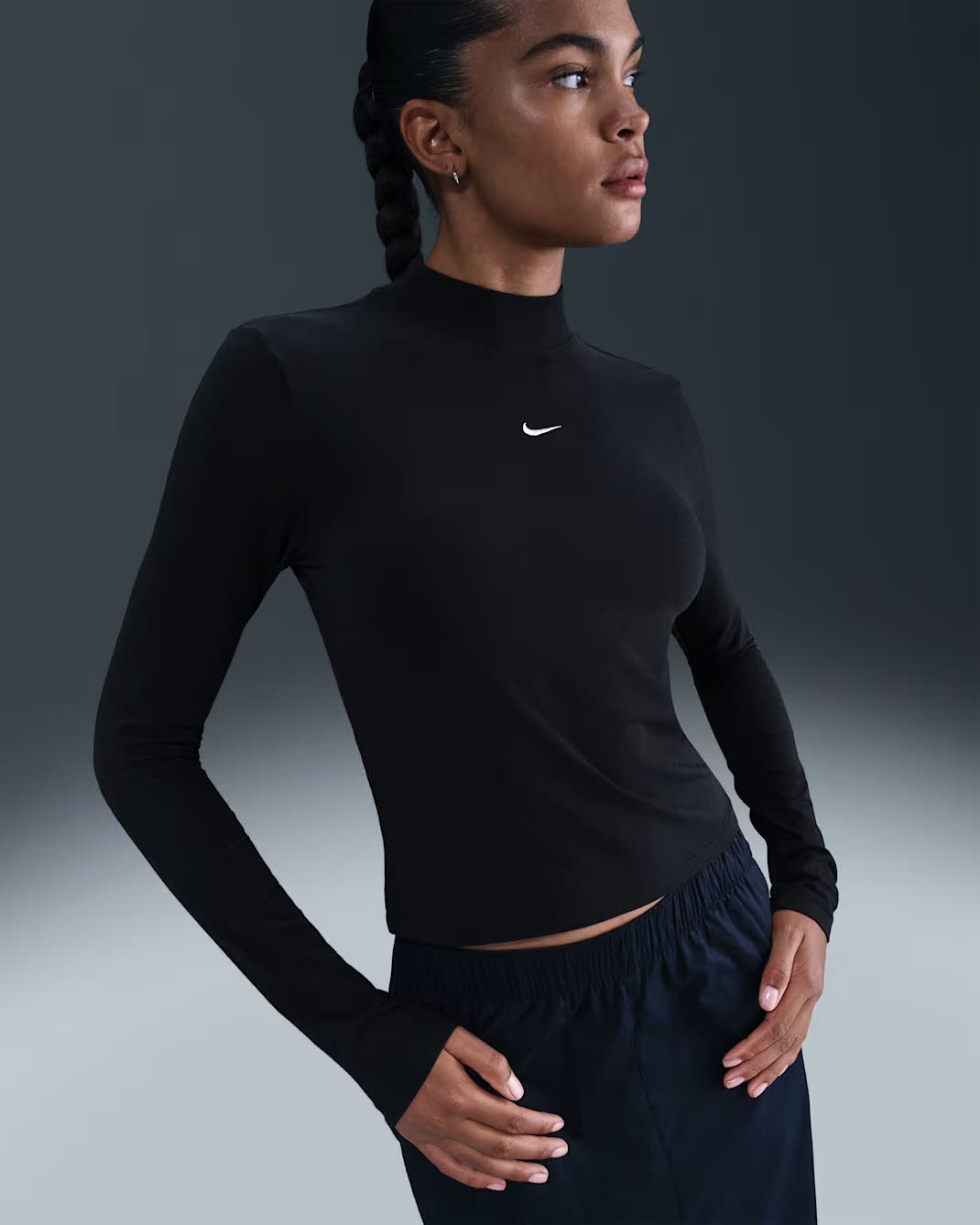 Nike Sportswear Chill Knit Longsleeve Damen schwarz