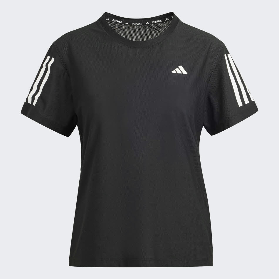 adidas Own the Run T-Shirt Damen Laufshirt schwarz/weiß
