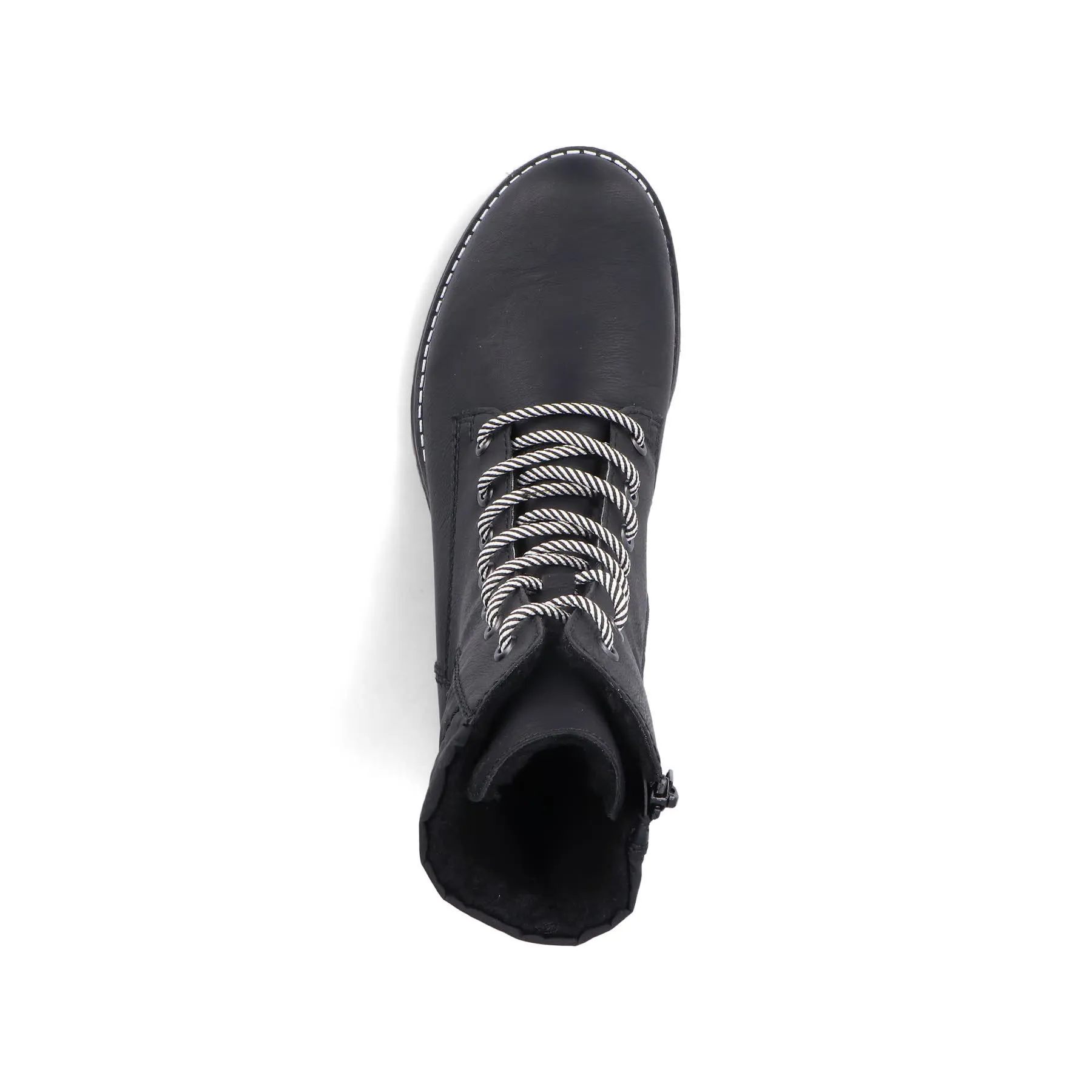 Rieker Damen Biker Boots Stiefelette Gefüttert Modeschuh asphaltschwarz