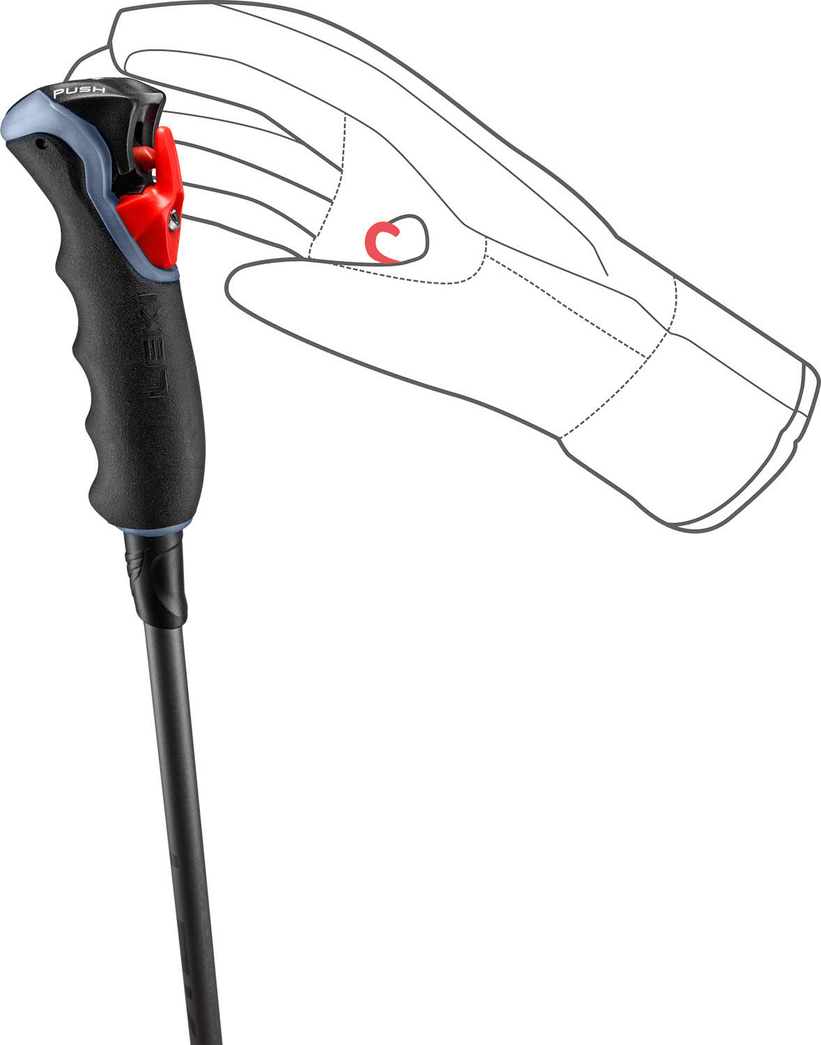 Leki Carbon 12 TR Unisex Skistöcke Ski Poles schwarz/grau