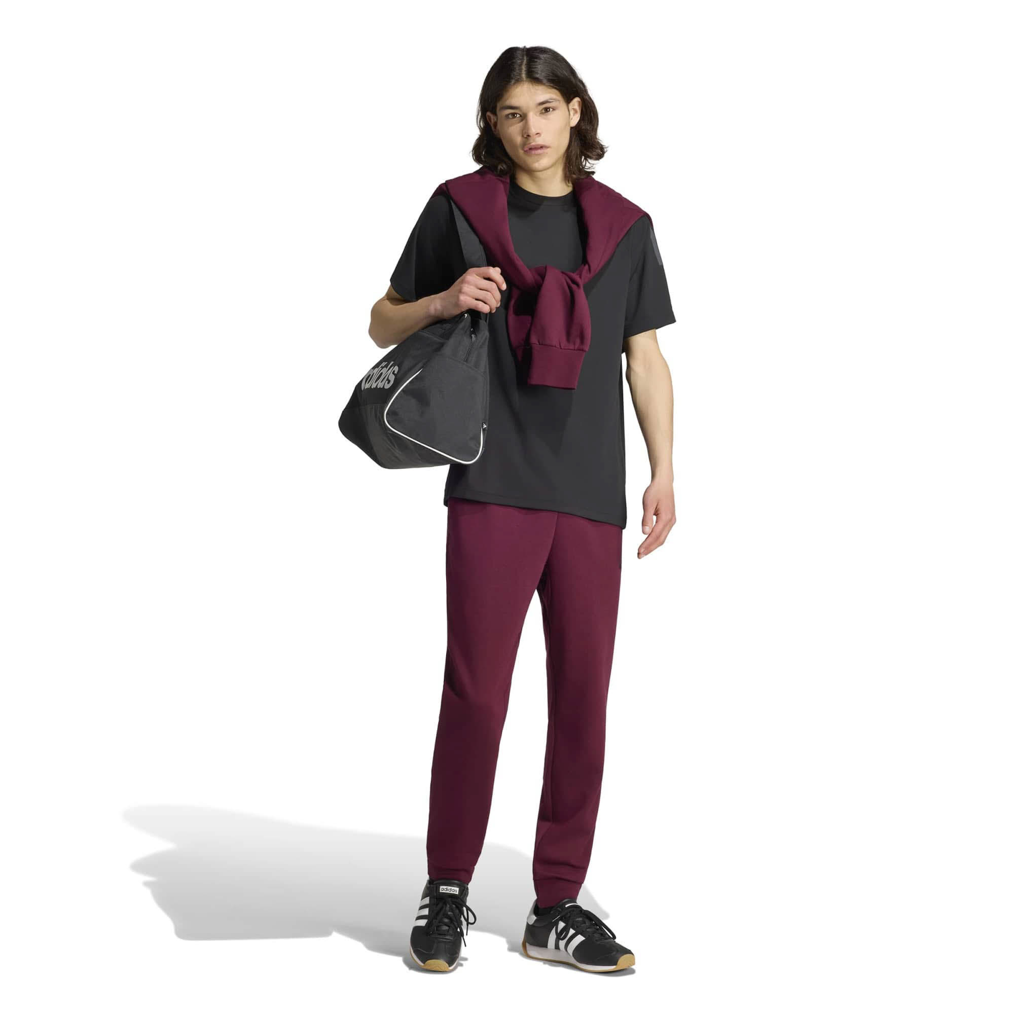 adidas M FEELCOZY PANT Herren Jogginghose weinrot
