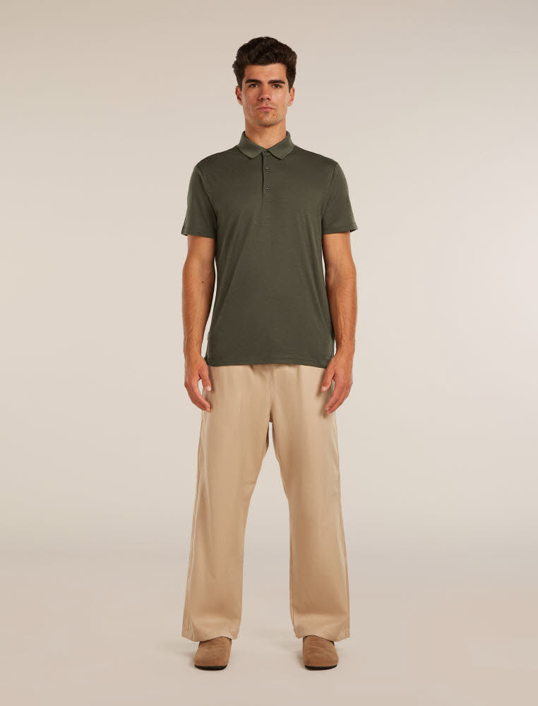 Icebreaker Merino 150 Tech Lite SS Herren Poloshirt dunkelgrün
