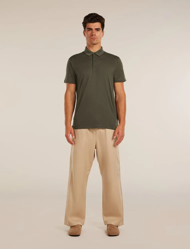 Icebreaker Merino 150 Tech Lite SS Herren Poloshirt dunkelgrün