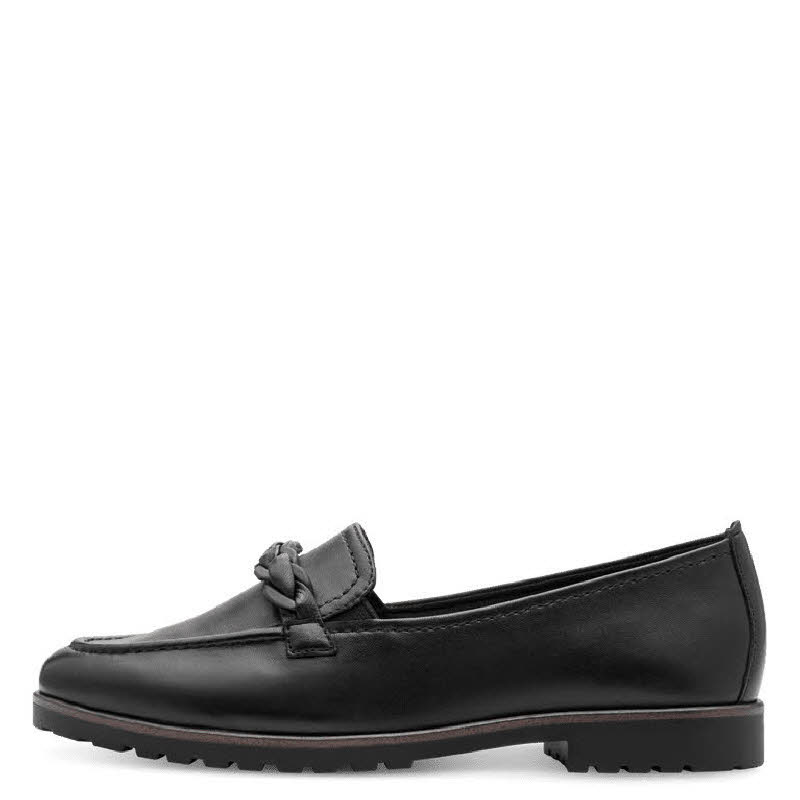 Tamaris Women Slip-on Damen Slipper Leder schwarz
