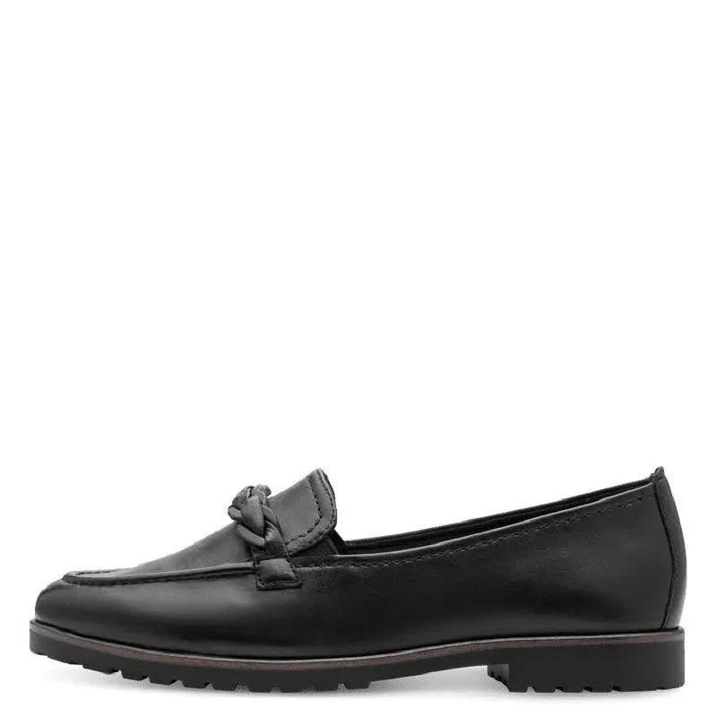 Tamaris Women Slip-on Damen Slipper Leder schwarz