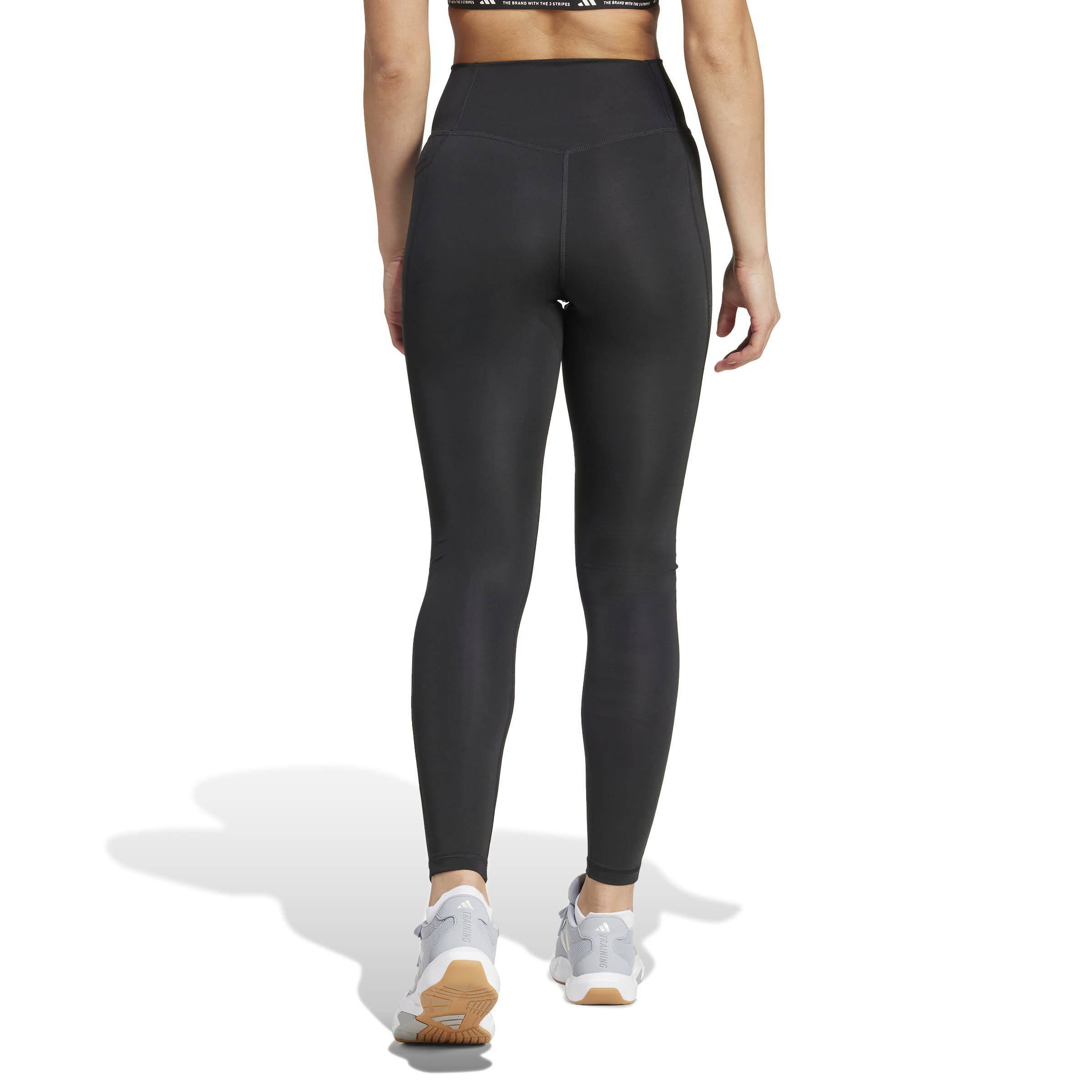 adidas Optime Essentials Stash Pocket Full-Length Leggings Damen schwarz
