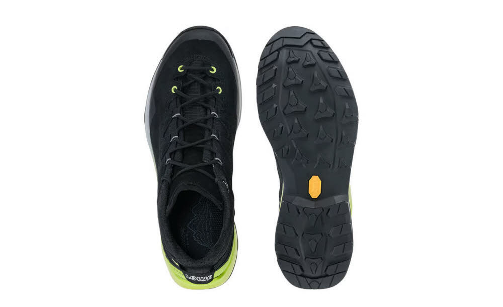 LOWA® EXPLORER GTX LO Herren Wanderschuhe Trekkingschuhe Low schwarz/limone