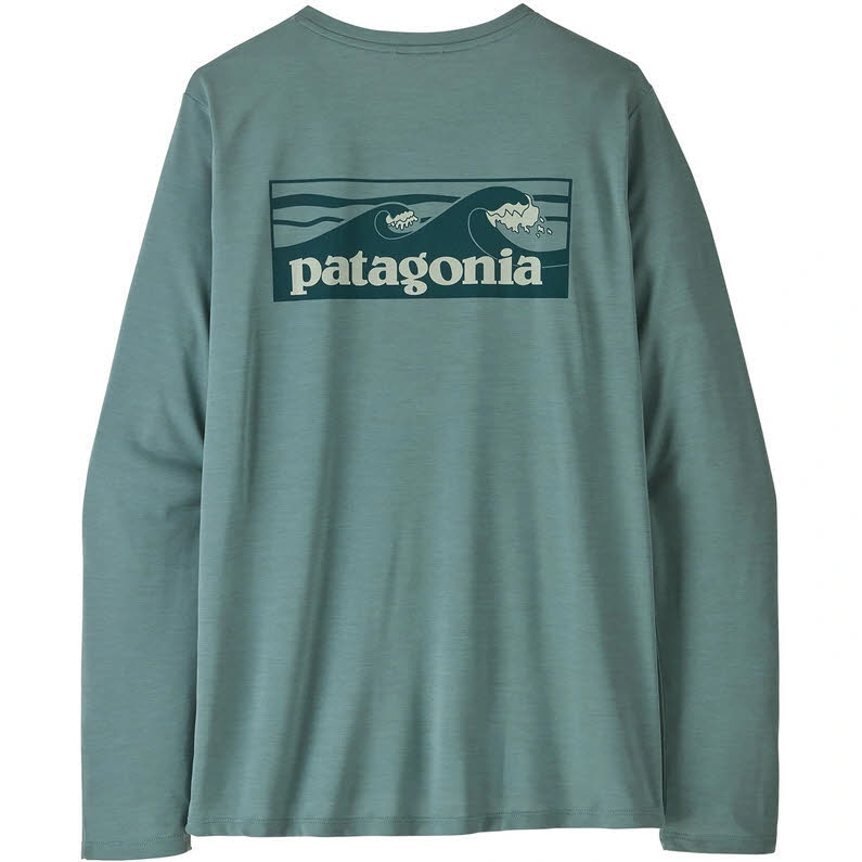 Patagonia Long-Sleeved Capilene® Cool Daily Shirt - Boardshort Logo Damen blau