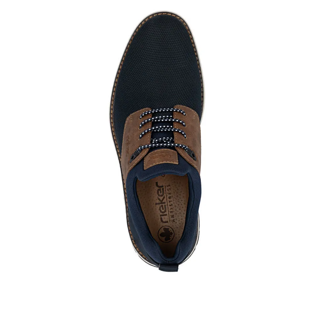 Rieker HWK Herren Halbschuhe Sneaker Low modisch schwarz/blau