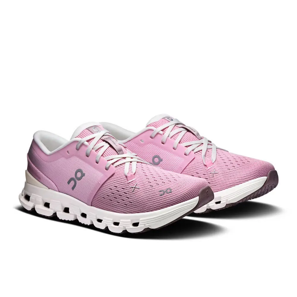 ON Cloud X 4 Damen Freizeitschuhe Sneaker rosa