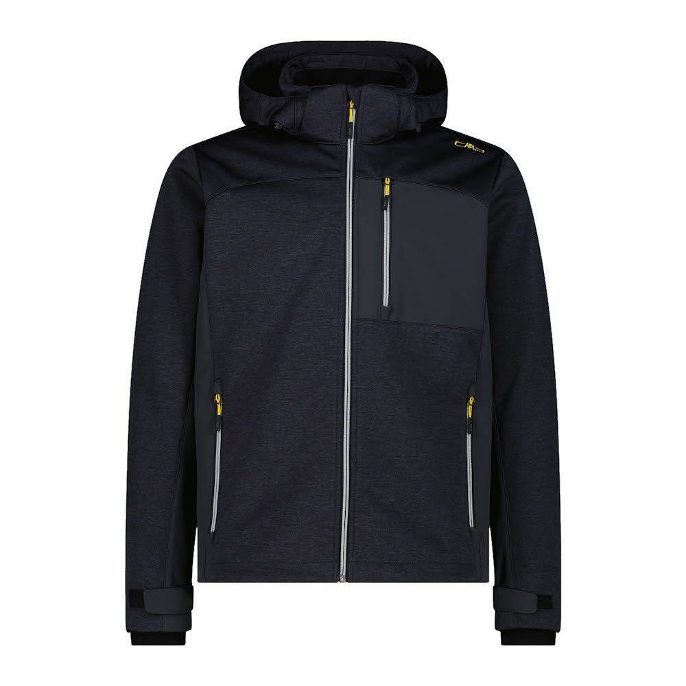 CMP MAN JACKET ZIP HOOD Outdoorjacke Herren schwarz