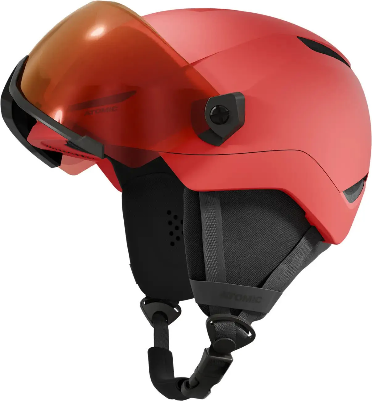 Atomic Revent Visor Skihelm mit Visier Kinder rot