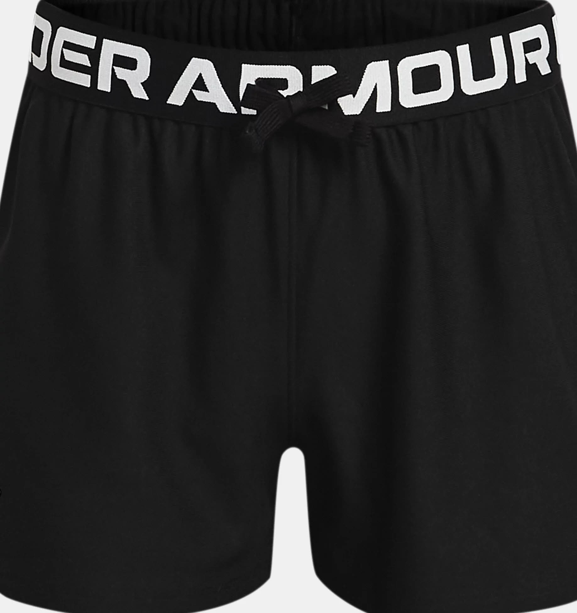 Under Armour Play Up Solid Shorts Mädchen Laufshorts Freizeitshorts schwarz NEU