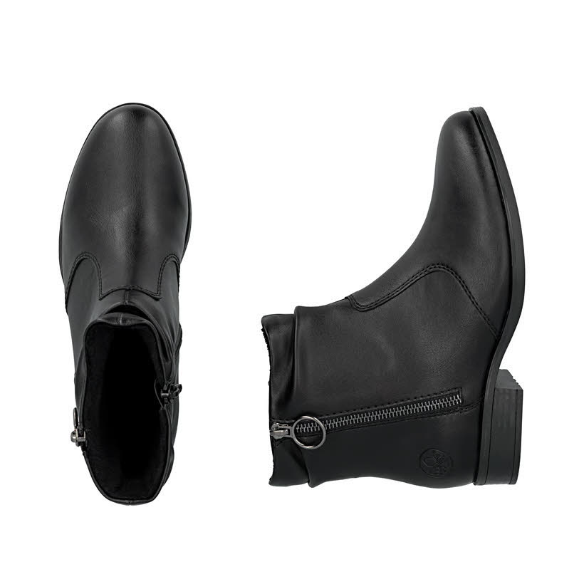 Rieker Damen Stiefeletten Freizeitstiefel schwarz