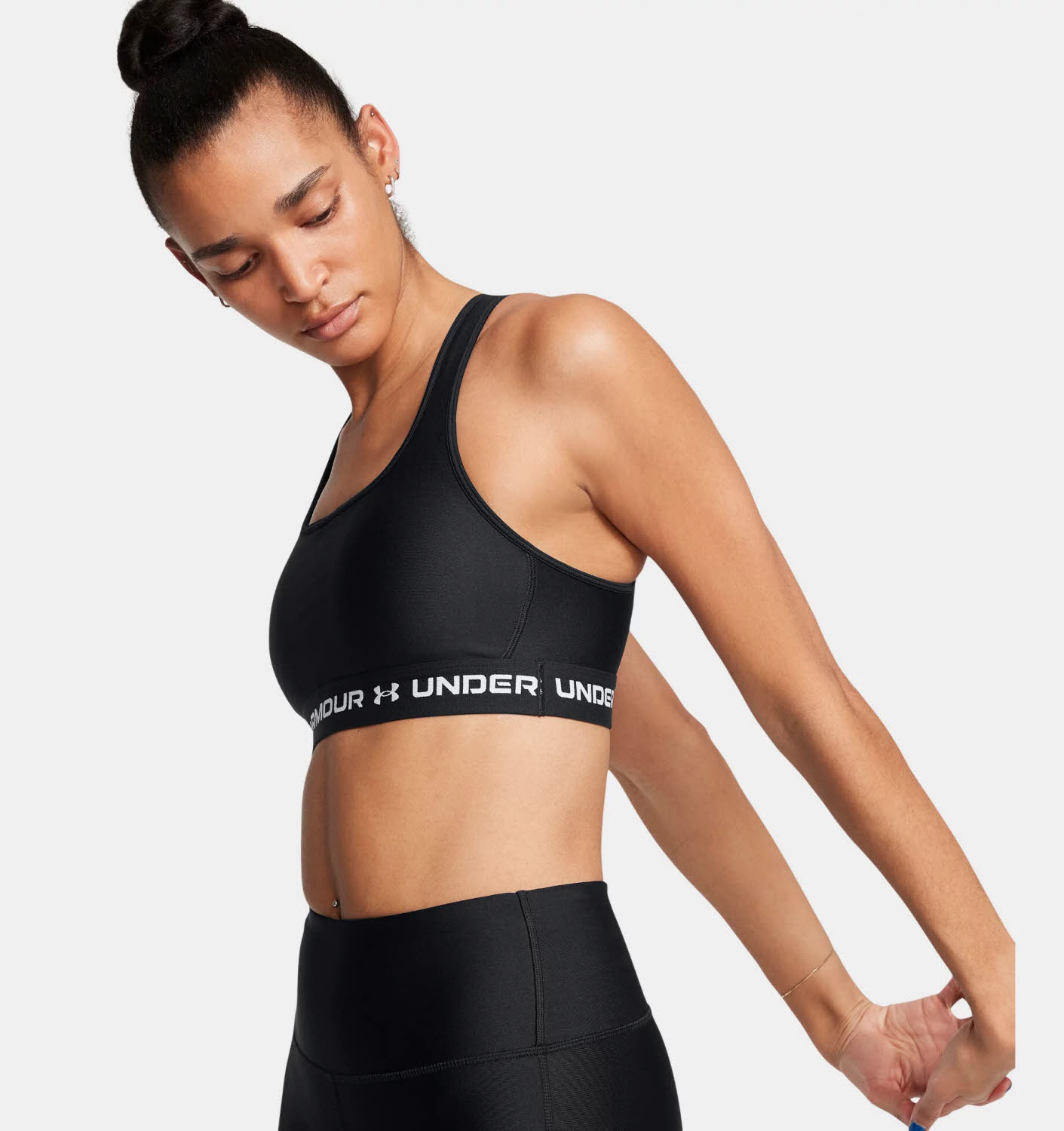 Under Armour Crossback Mid Damen Sport-BH Bra schwarz