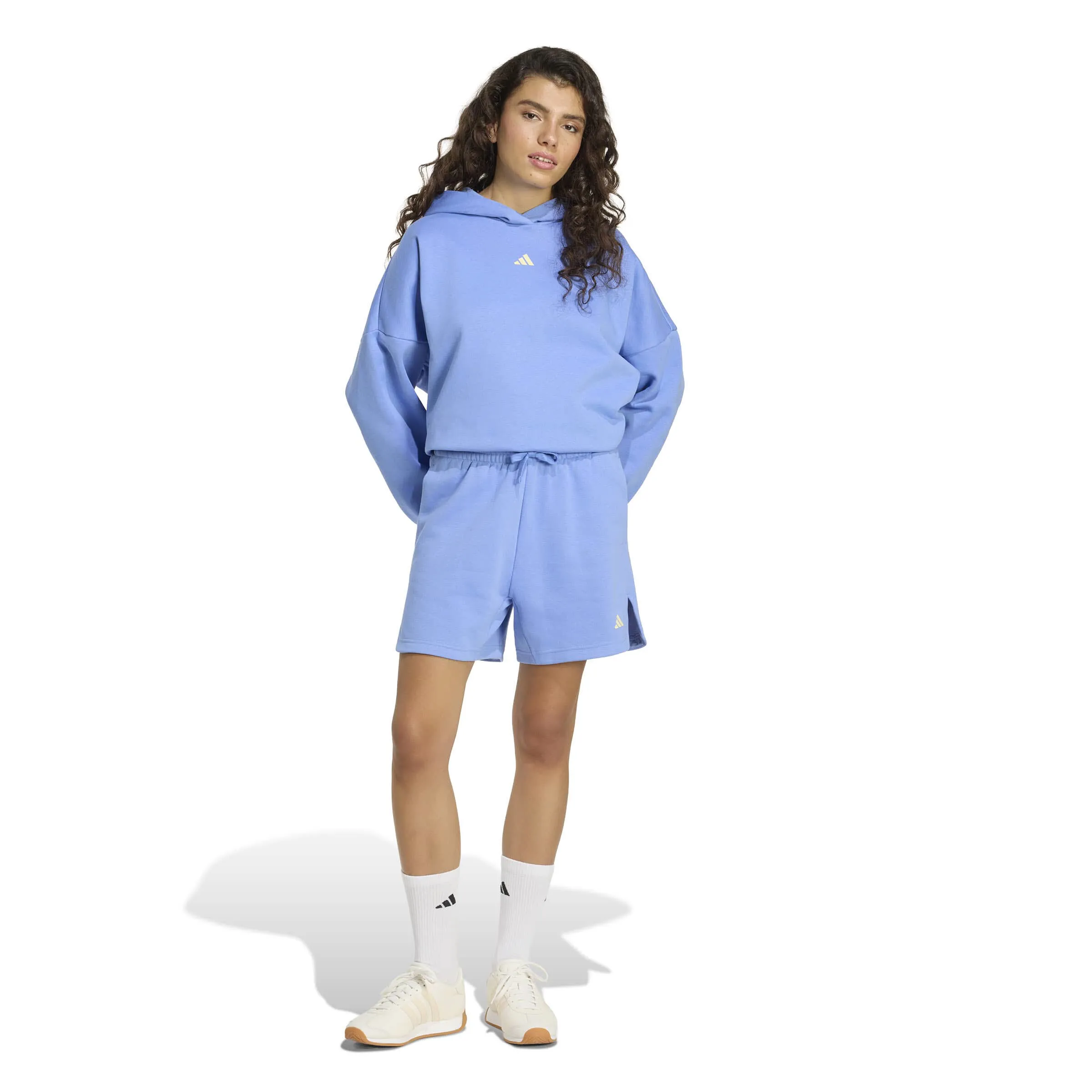 Adidas 3-STREIFEN STUDIO HOODIE Damen Hoodie blue fusion