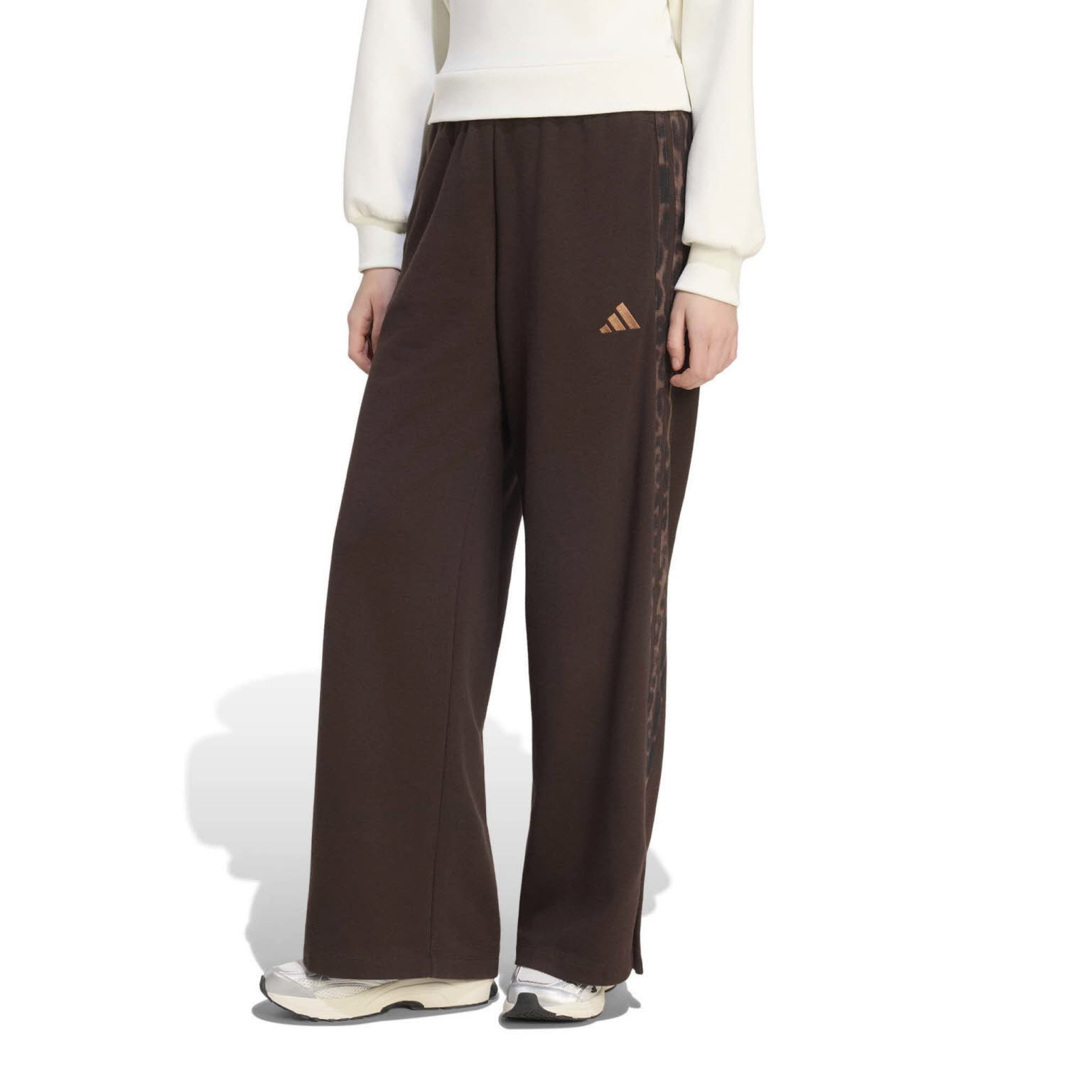 adidas Seasonal Essentials Animal Print 3-Stripes Damen Freizeithose braun