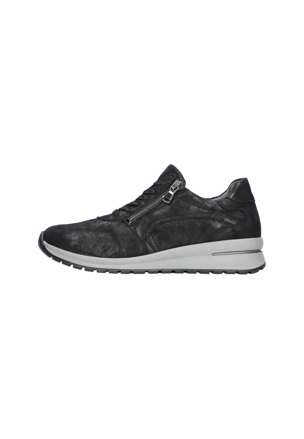 Waldläufer H-Inessa Herren Sneaker Low modisch Halbschuhe schwarz