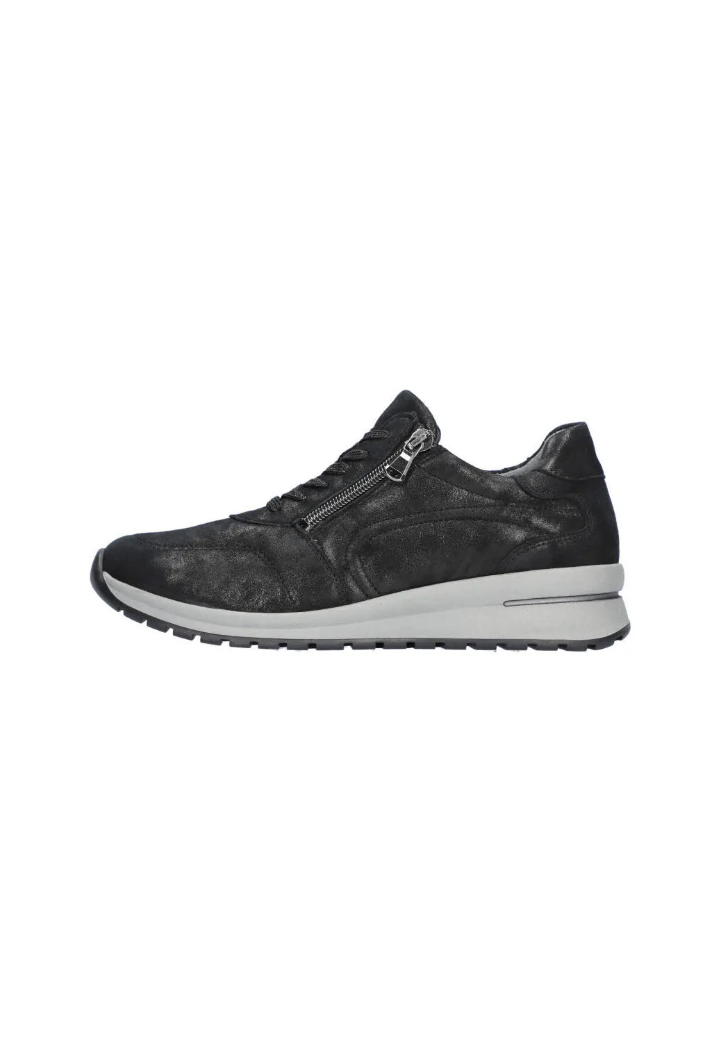 Waldläufer H-Inessa Herren Sneaker Low modisch Halbschuhe schwarz